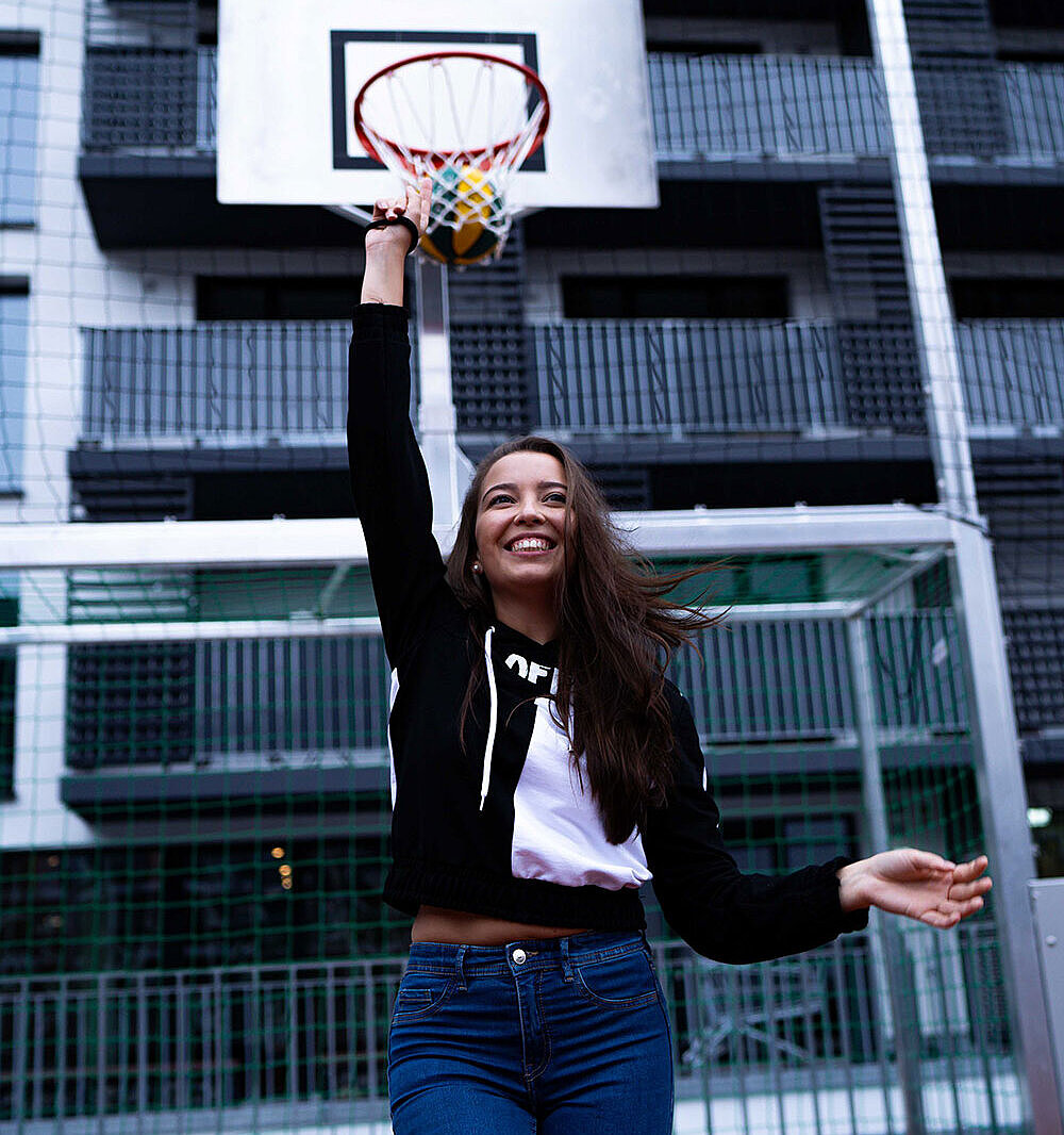 student residence with sports field student residence with sports field